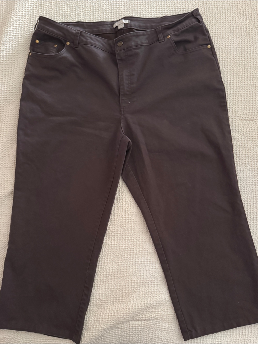 Women's PlusWide-Leg Capris Brown